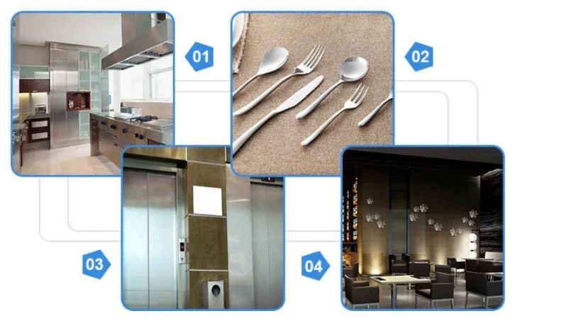 2B / BA Dönüşümü 304 Paslanmaz Çelik Plakası Kalınlığı 0.1mm - 3.0mm Sıradan Çevre için 3