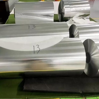 PE PET 1100 6063 8011 Alüminyum Folyo Bobin Metalize Termal Plastik Film Kaplı